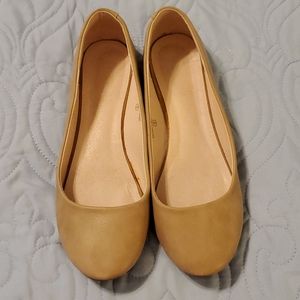 Tan flats size 9